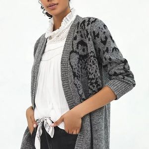 Anthropologie Leopard Cardigan